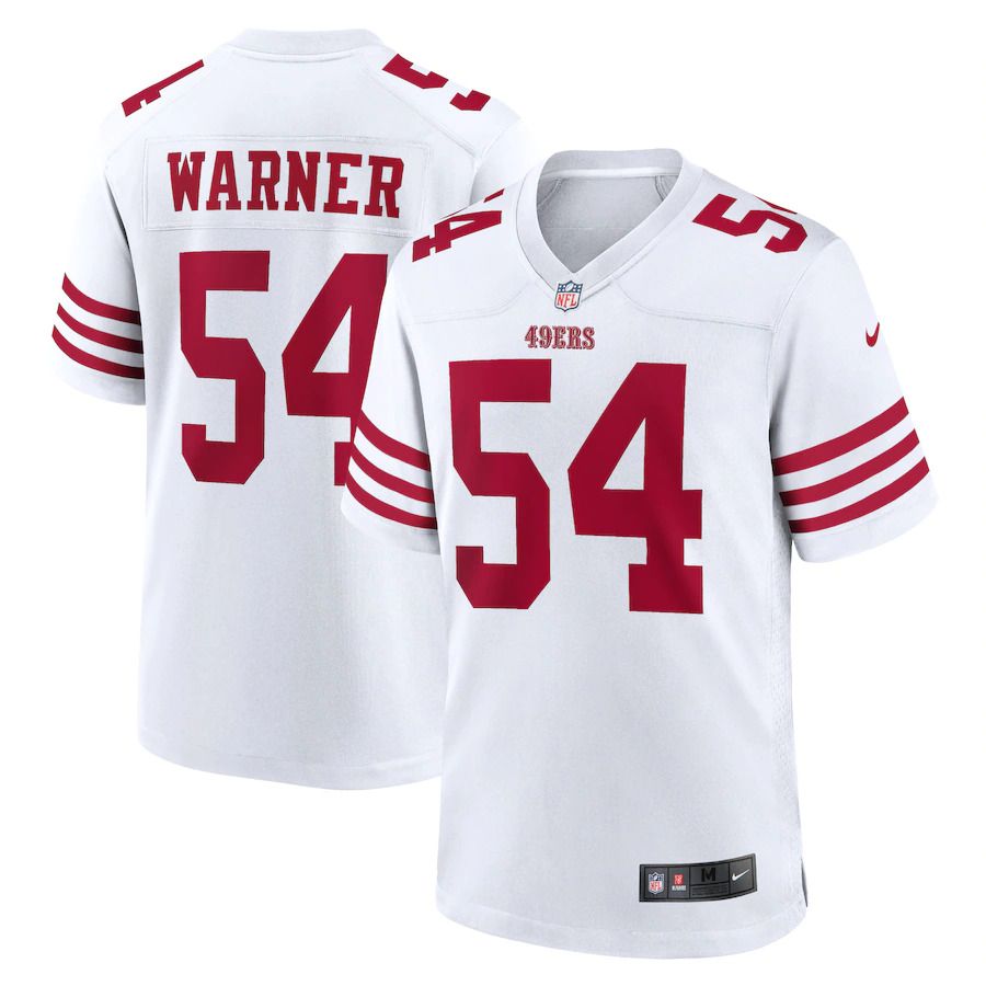 Men San Francisco 49ers #54 Fred Warner Nike White Player Game NFL Jersey